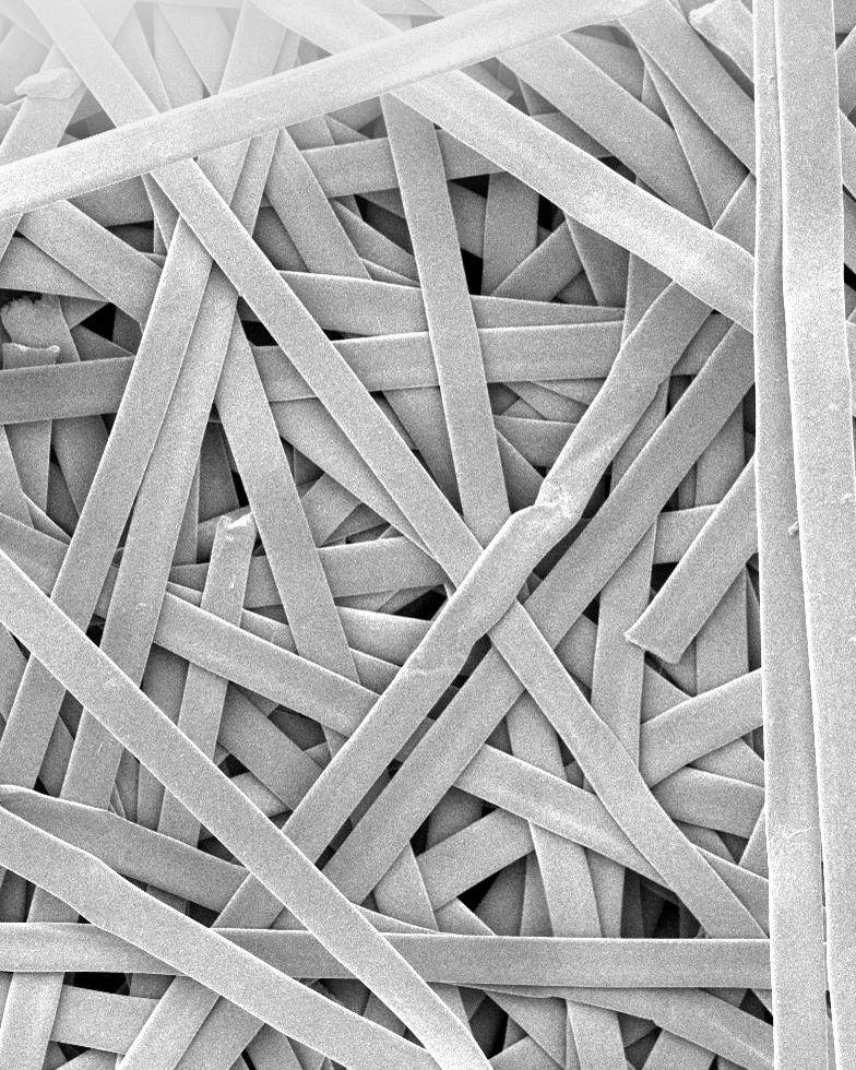 Gray Lyocell fibers (Photo)