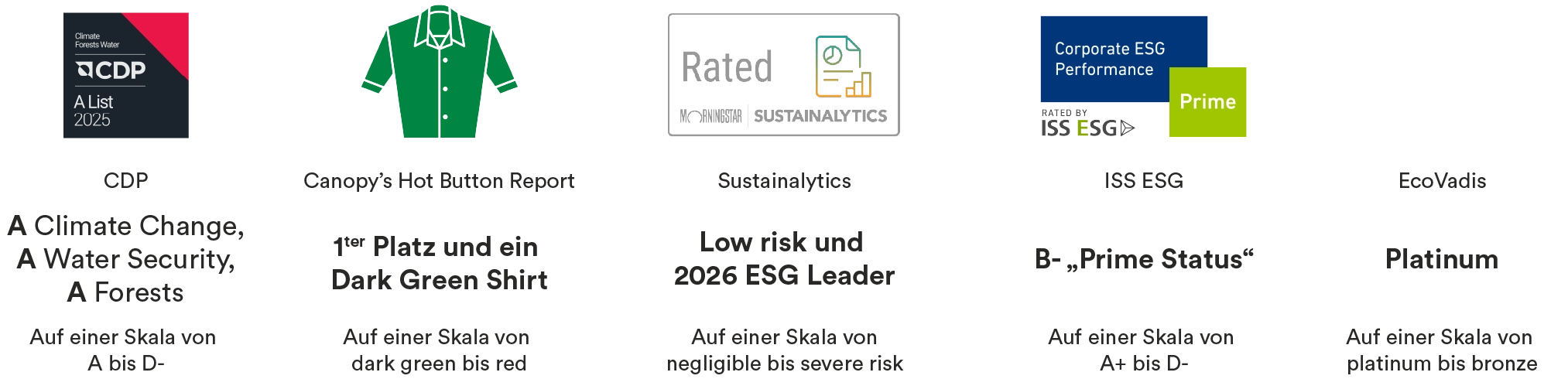 Bewertungen und Auszeichnungen (Infografik)